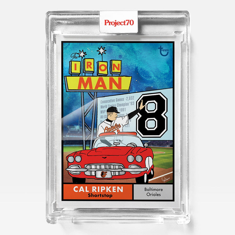 Cal Ripken Jr. Baseball Card - Autographed Brittney Palmer Art Cal Ripken Jr. Baseball Card - Autographed Brittney Palmer Art